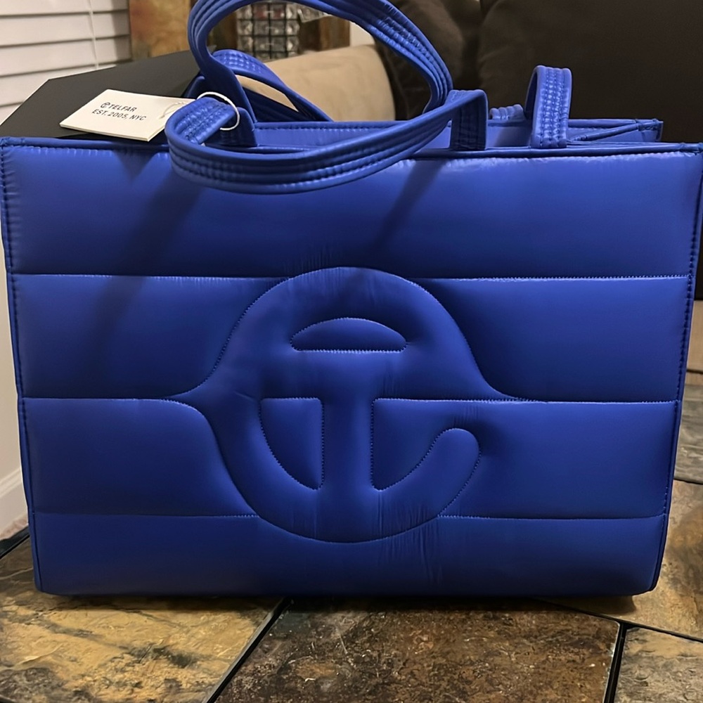 Brand New Blue Medium Puffer Telfar Bag